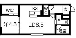 NAGOMUGROOVE 1LDKの間取図画像