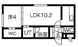ワールドパレス札幌中央 1LDKの間取図画像