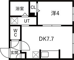 Raffine南郷通III 1DKの間取図画像