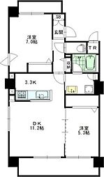 グラン・クレアトゥール 2LDKの間取図画像