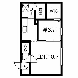 Tierra南平岸 1LDKの間取図画像