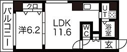 prod.23 1LDKの間取図画像