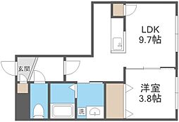 Halenix札幌医大前 1LDKの間取図画像