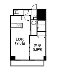 サンコート本郷通ガーデンヒルズ 1LDKの間取図画像