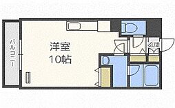 セントポーリアスウィート ワンルームの間取図画像