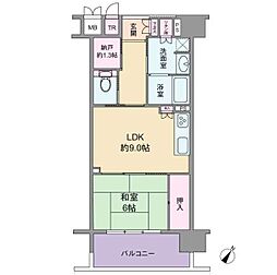 ユニエス南千里丘 1SLDKの間取図画像