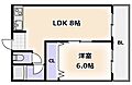 難波マンション4階6.2万円