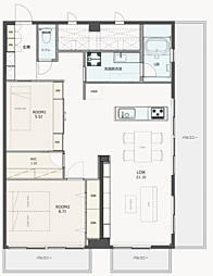 秀和恵比寿レジデンス 2LDKの間取図画像