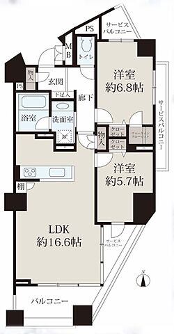 間取り 高田馬場デュープレックスII 7階/-