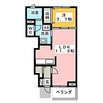 ユニゾン・スクエアII  ｜ 静岡県富士市神谷（賃貸アパート1LDK・1階・37.13㎡） その2