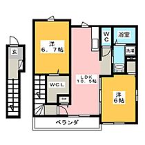 エンブレイスＫII  ｜ 静岡県富士市今泉（賃貸アパート2LDK・2階・59.32㎡） その2