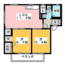 ドミー・ミヤモトＢ  ｜ 静岡県富士市森島（賃貸アパート2LDK・2階・50.60㎡） その2