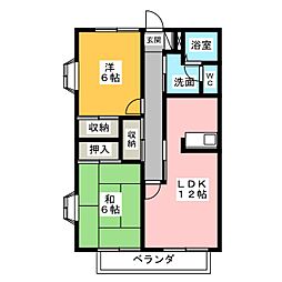グランサム宮島 2LDKの間取図画像