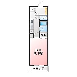 サニーヴィラ 1Kの間取図画像