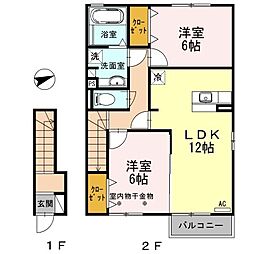 フローラ 2LDKの間取図画像