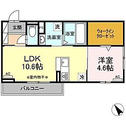 GranPaseo 1LDKの間取図画像