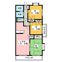 キャッスルベリー 3LDKの間取図画像