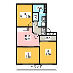 エル・ルイーズ松坂 3DKの間取図画像
