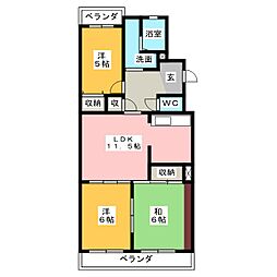 メゾン・ド・飯田 3LDKの間取図画像