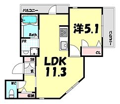 ヒルズ中山手  ｜ 兵庫県神戸市中央区中山手通7丁目36-34（賃貸マンション1LDK・3階・41.02㎡） その2