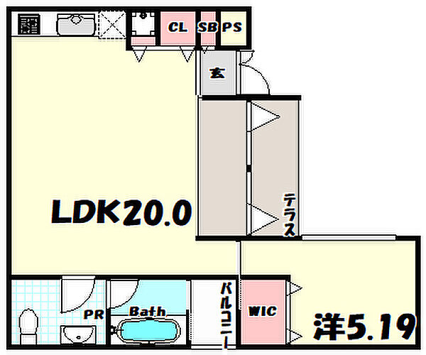 terrace g ｜兵庫県神戸市中央区下山手通8丁目(賃貸マンション1LDK・4階・52.38㎡)の写真 その2