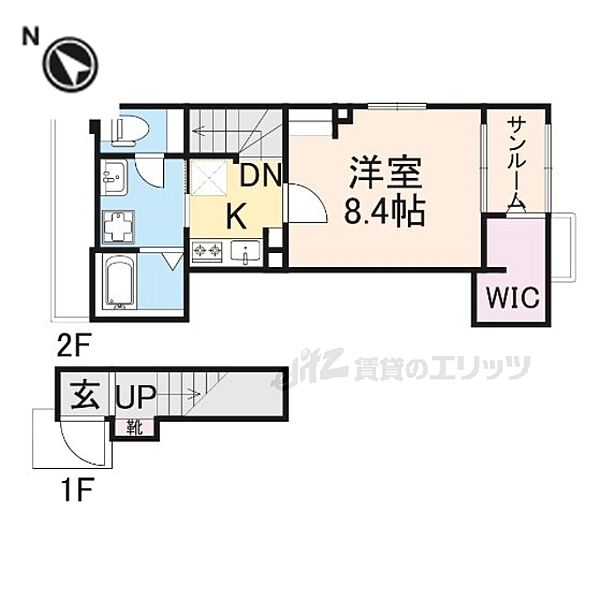 滋賀県大津市本堅田6丁目(賃貸アパート1K・3階・36.33㎡)の写真 その2