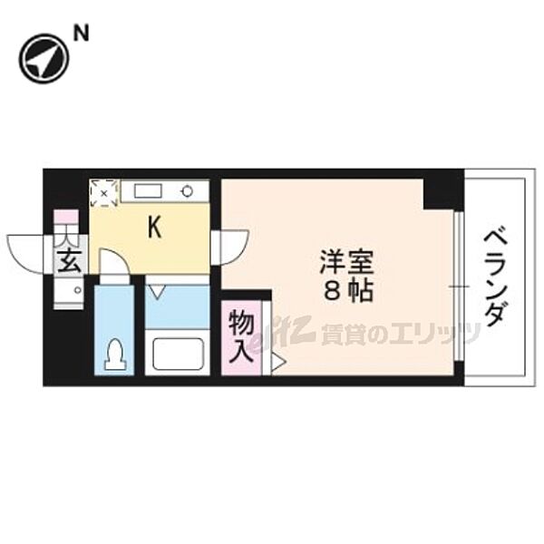 パレ南笠佐わらび 220｜滋賀県草津市笠山4丁目(賃貸マンション1K・2階・23.31㎡)の写真 その2