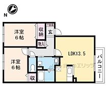 ウインズ22Ａ棟 101 ｜ 滋賀県近江八幡市中村町（賃貸アパート2LDK・1階・58.52㎡） その2