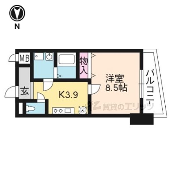 CITY SPIRE浜大津駅前 907｜滋賀県大津市浜大津1丁目(賃貸マンション1K・9階・28.29㎡)の写真 その2