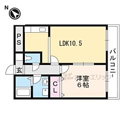 JR東海道・山陽本線 守山駅 徒歩14分の賃貸マンション 1階1LDKの間取り