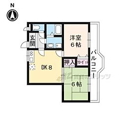 カーム瀬田 2LDKの間取図画像
