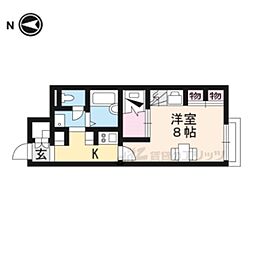 JR北陸本線 長浜駅 バス7分 宮司東下車 徒歩5分の賃貸アパート 1階1Kの間取り