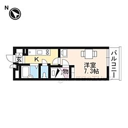 近江鉄道近江本線 ひこね芹川駅 徒歩17分の賃貸マンション 3階1Kの間取り