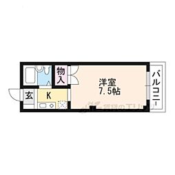 メゾン・ファミーユ 1Kの間取図画像