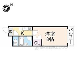 学生会館エンゼルプラザ彦根4 1Kの間取図画像