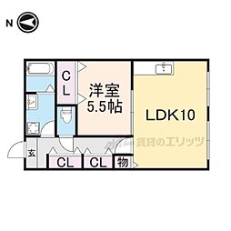 松ぼっくり 1LDKの間取図画像