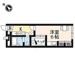 レオパレスサンシャイン 1Kの間取図画像