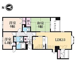ティアラ大津 3LDKの間取図画像