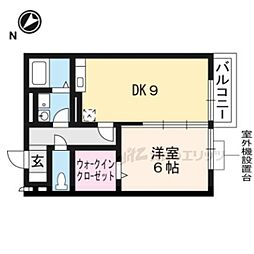 セジュール南堅田 1LDKの間取図画像