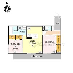 BORD DU LAC SOERI 2LDKの間取図画像