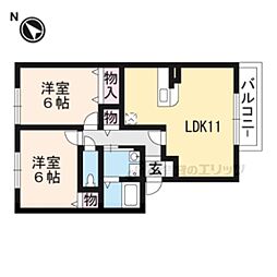 シャルマンハイツ 2LDKの間取図画像