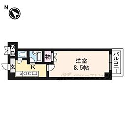 アートプラザ野路 1Kの間取図画像