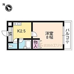 EM1022 1Kの間取図画像