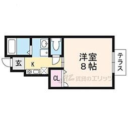 サークル19 1Kの間取図画像