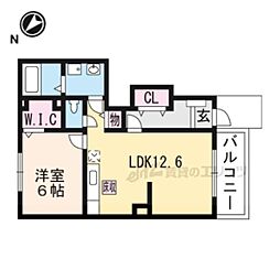 カルム 1LDKの間取図画像