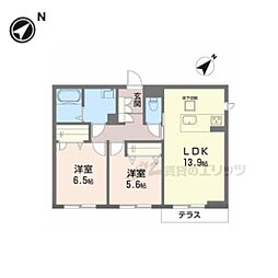 シャーメゾン池州 2LDKの間取図画像