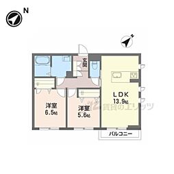 シャーメゾン池州 2LDKの間取図画像