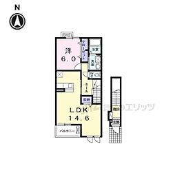 メゾンラブリーJ 1LDKの間取図画像