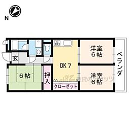 ビレッジバレー石部 3DKの間取図画像