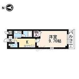 アクア21D棟 1Kの間取図画像